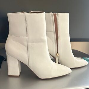 Steve Madden Cream Heeled Boots